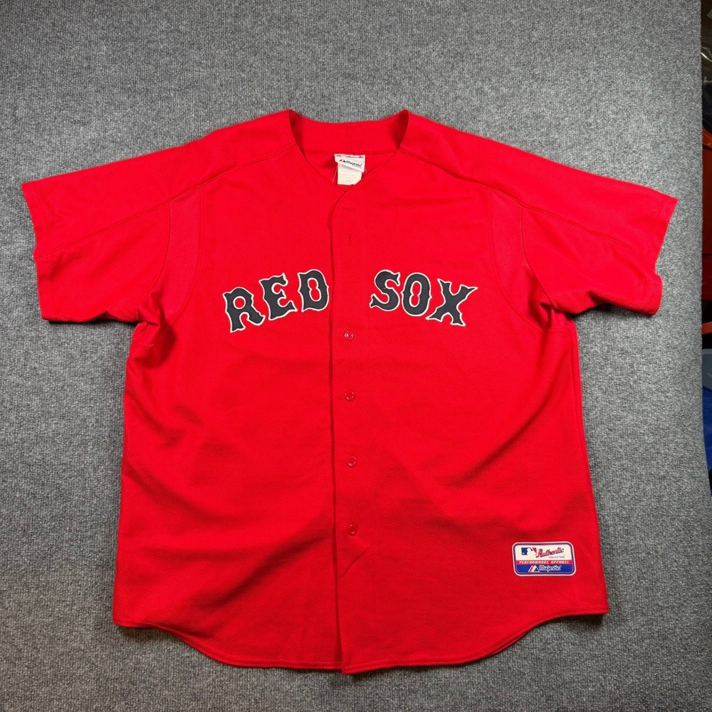 Majestic Red Sox Baseball Jersey Mens XXL Red Authentic Made in USA Blank